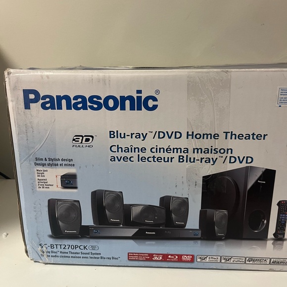 Panasonic SC-BTT270 3D Blu ray disc Theater System 1000W No Remote - Picture 2 of 9